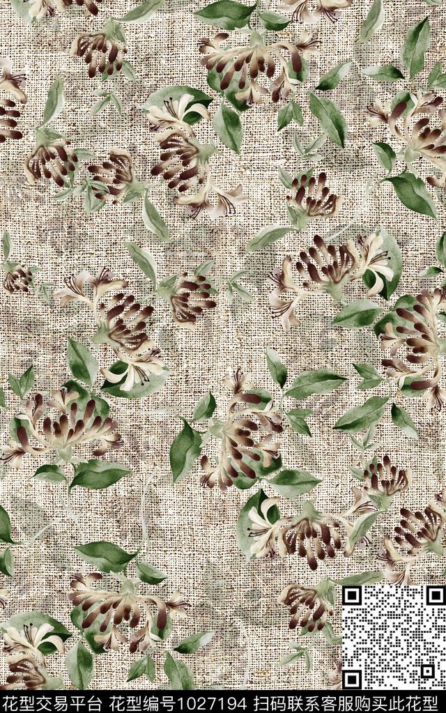 民族风小碎花花卉数码印花华亿平台下载（图片编号: 1027194） - 瓦栏（Walan）