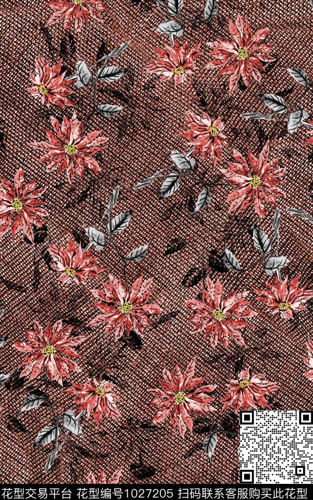 民族风小碎花花卉数码印花华亿平台下载（图片编号: 1027205） - 瓦栏（Walan）