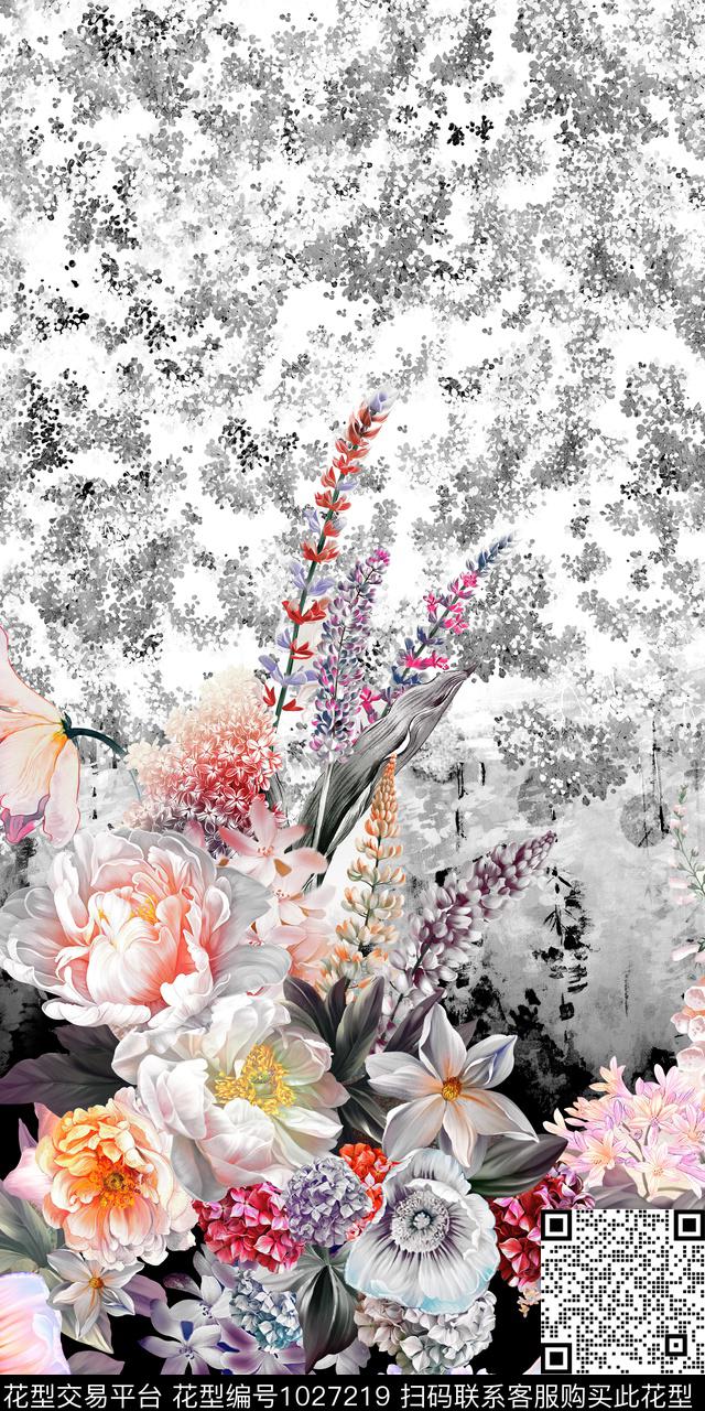 数码华亿平台花卉大牌风数码印花华亿平台下载（图片编号: 1027219） - 瓦栏（Walan）