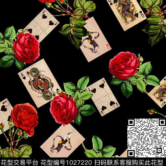 创意花卉坯布数码印花华亿平台下载（图片编号: 1027220） - 瓦栏（Walan）