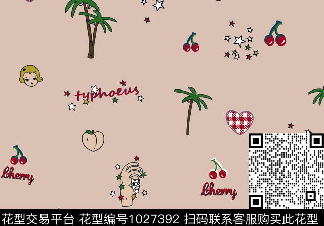 淑女卡通休闲传统印花华亿平台下载（图片编号: 1027392） - 瓦栏（Walan）