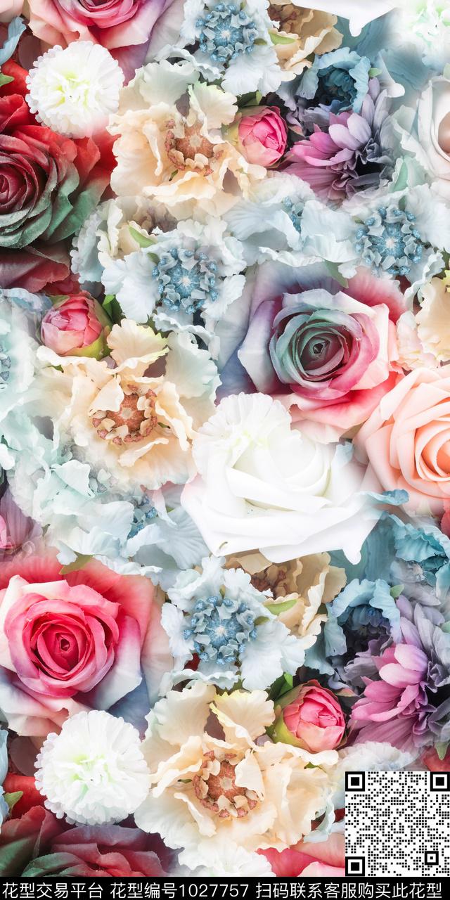 淑女数码华亿平台复古数码印花华亿平台下载（图片编号: 1027757） - 瓦栏（Walan）