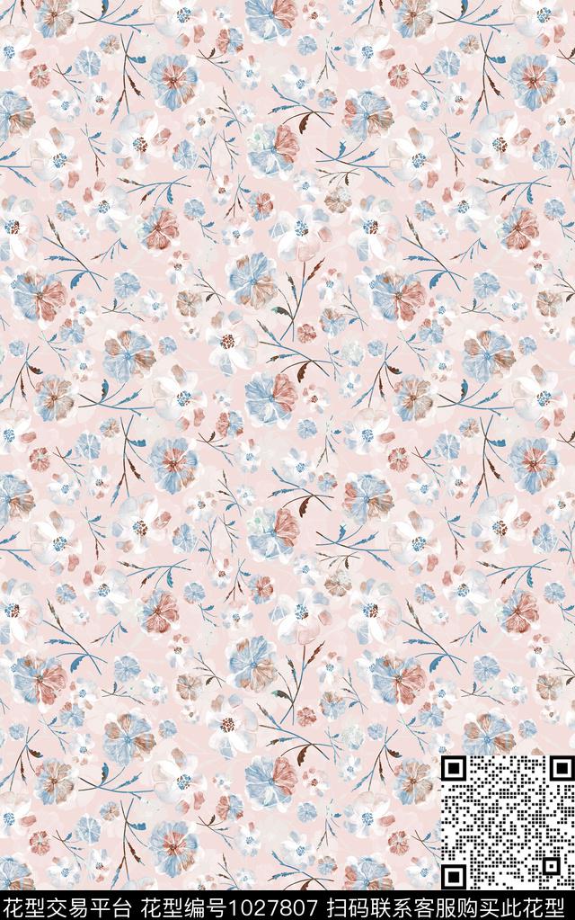 民族风小碎花花卉数码印花华亿平台下载（图片编号: 1027807） - 瓦栏（Walan）