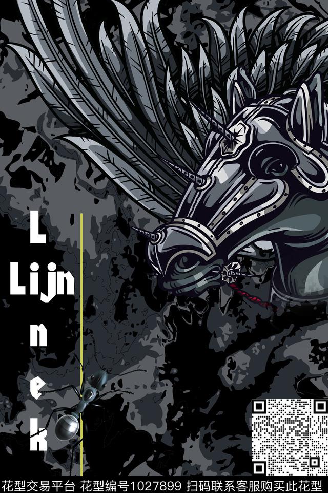 趣味男装动物数码印花华亿平台下载（图片编号: 1027899） - 瓦栏（Walan）