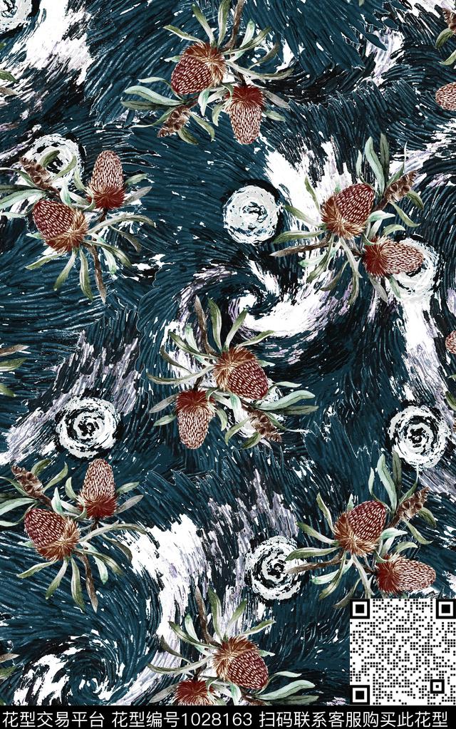 民族风花卉佩斯利数码印花华亿平台下载（图片编号: 1028163） - 瓦栏（Walan）