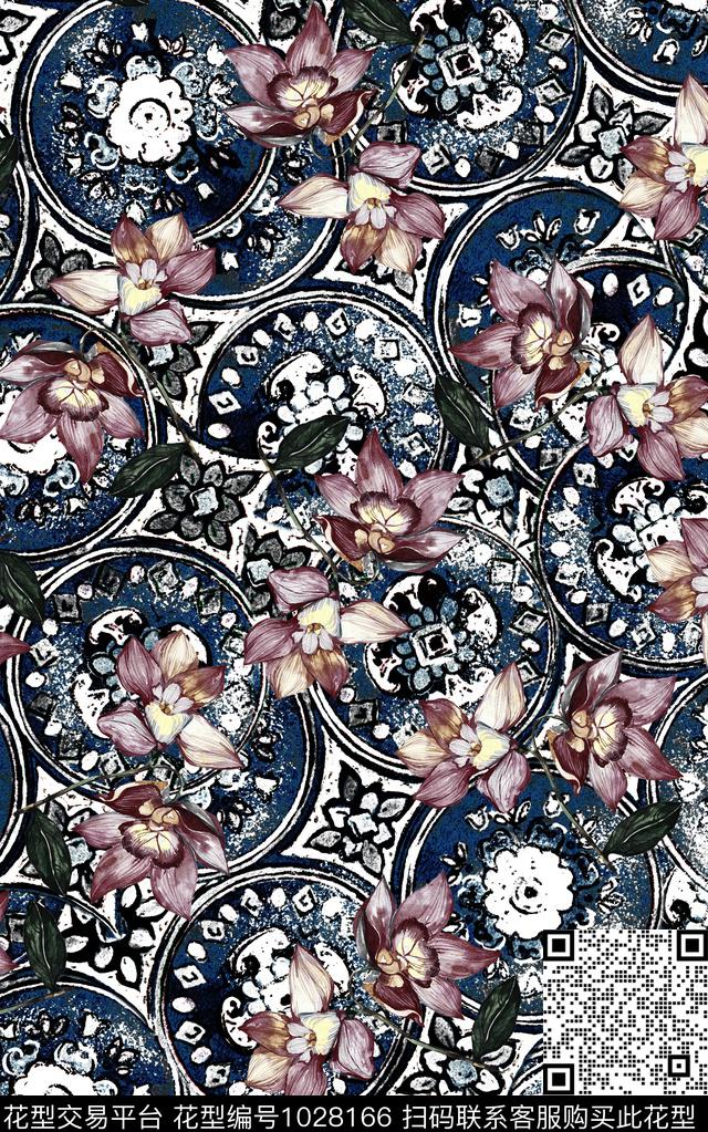 民族风花卉佩斯利数码印花华亿平台下载（图片编号: 1028166） - 瓦栏（Walan）