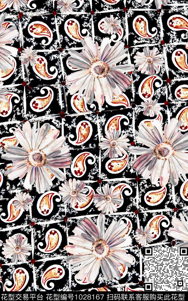民族风花卉佩斯利数码印花华亿平台下载（图片编号: 1028167） - 瓦栏（Walan）