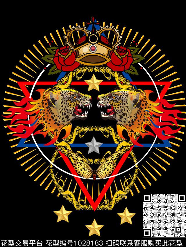 男装珠宝宝石豹子数码印花华亿平台下载（图片编号: 1028183） - 瓦栏（Walan）