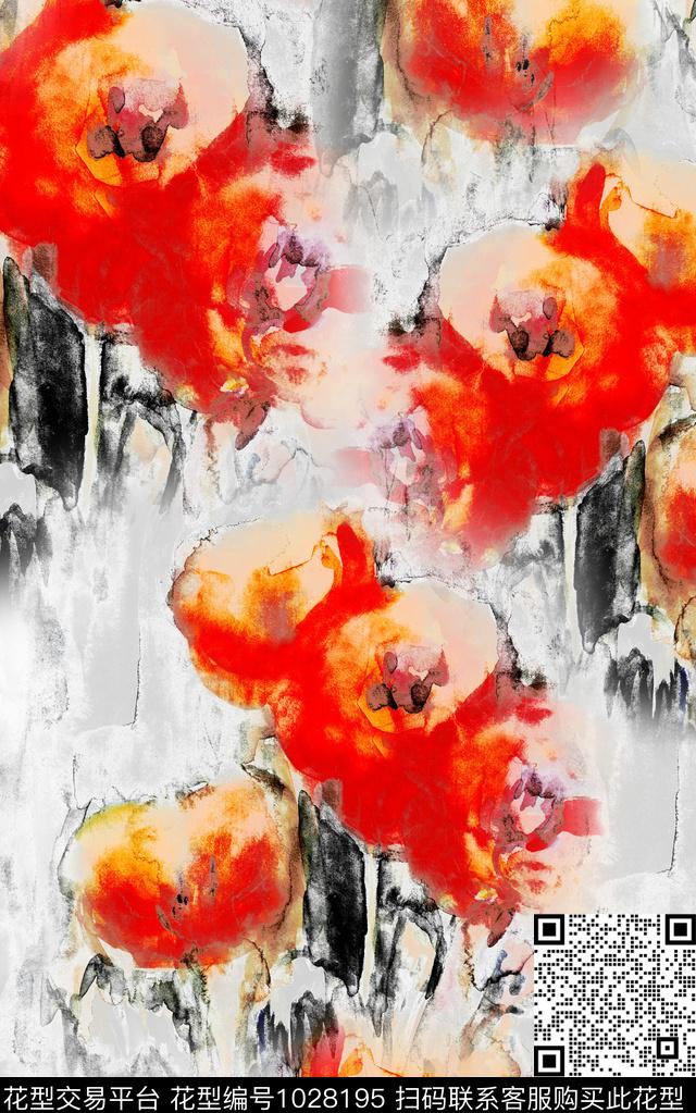 数码华亿平台笔触油画华亿平台数码印花华亿平台下载（图片编号: 1028195） - 瓦栏（Walan）