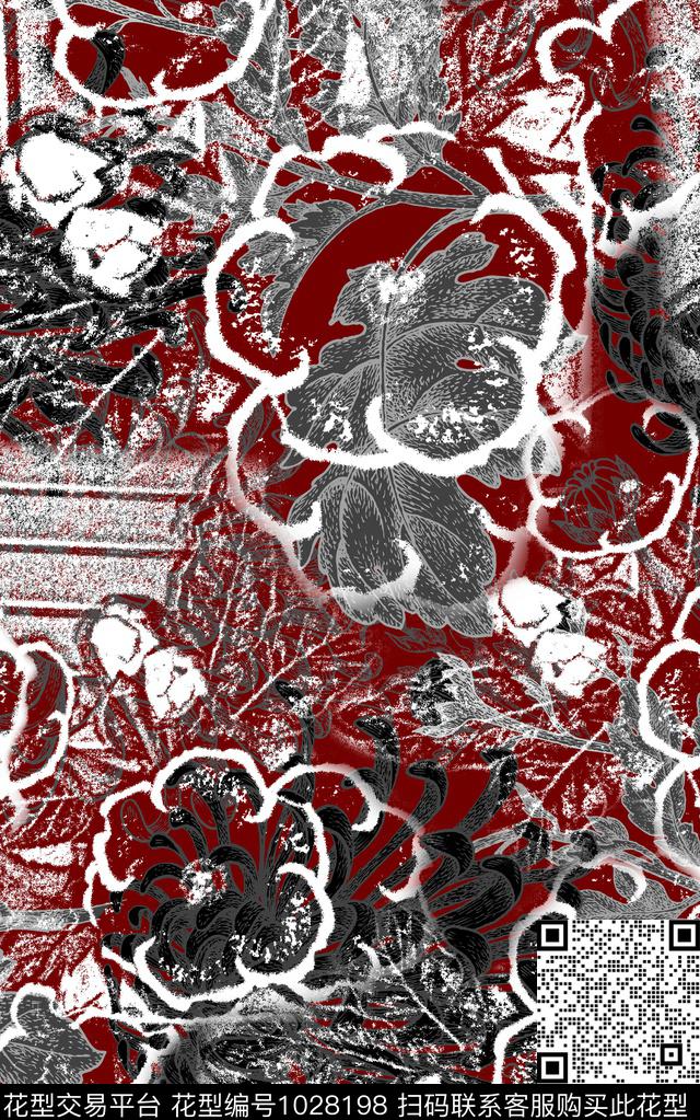 格子线条肌理数码印花华亿平台下载（图片编号: 1028198） - 瓦栏（Walan）