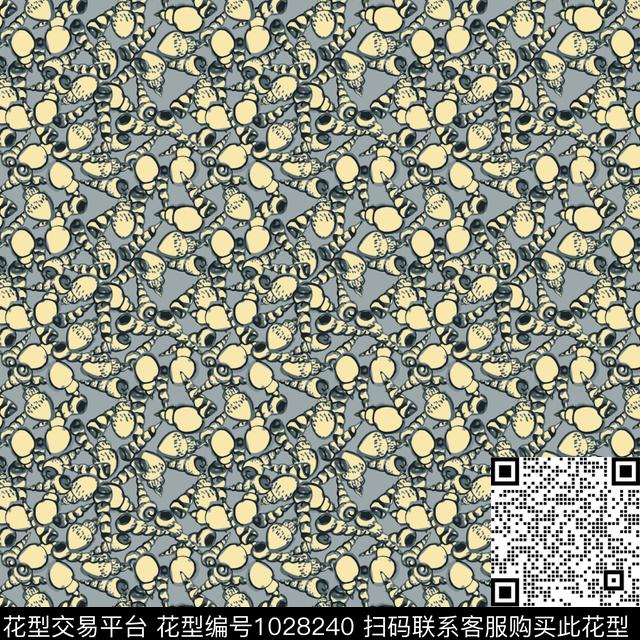 少女贝壳大牌风传统印花华亿平台下载（图片编号: 1028240） - 瓦栏（Walan）