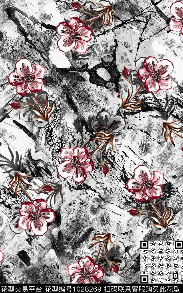 民族风花卉佩斯利数码印花华亿平台下载（图片编号: 1028269） - 瓦栏（Walan）