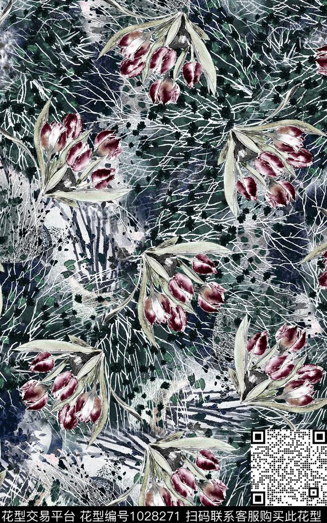 民族风花卉佩斯利数码印花华亿平台下载（图片编号: 1028271） - 瓦栏（Walan）