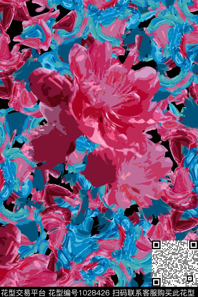 大花数码华亿平台花卉数码印花华亿平台下载（图片编号: 1028426） - 瓦栏（Walan）