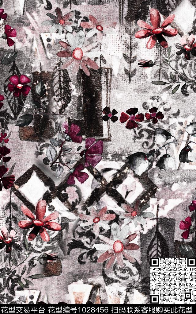 民族风花卉佩斯利数码印花华亿平台下载（图片编号: 1028456） - 瓦栏（Walan）