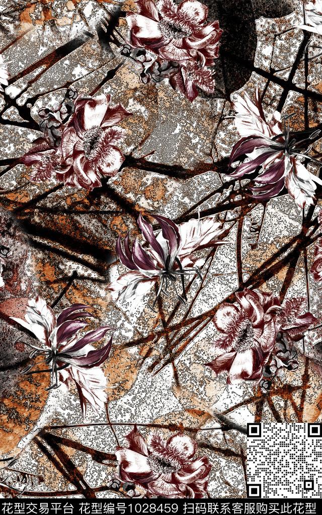 民族风花卉佩斯利数码印花华亿平台下载（图片编号: 1028459） - 瓦栏（Walan）