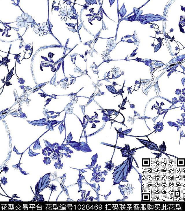数码华亿平台花卉大牌风数码印花华亿平台下载（图片编号: 1028469） - 瓦栏（Walan）