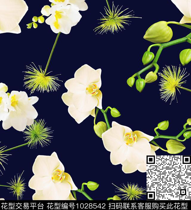 数码华亿平台花卉大牌风数码印花华亿平台下载（图片编号: 1028542） - 瓦栏（Walan）
