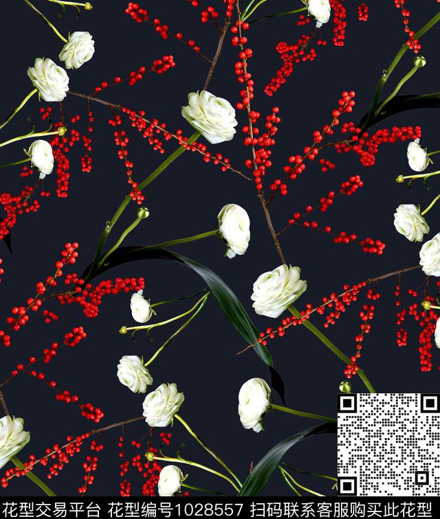 数码华亿平台花卉大牌风数码印花华亿平台下载（图片编号: 1028557） - 瓦栏（Walan）