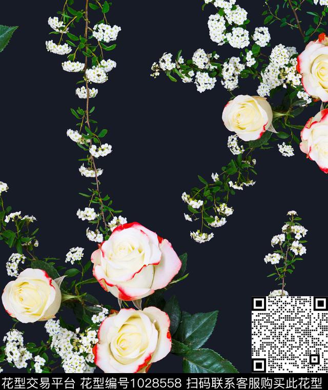 数码华亿平台花卉大牌风数码印花华亿平台下载（图片编号: 1028558） - 瓦栏（Walan）