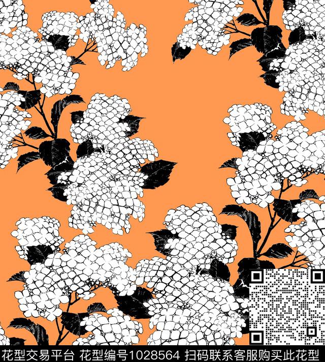 数码华亿平台花卉大牌风传统印花华亿平台下载（图片编号: 1028564） - 瓦栏（Walan）