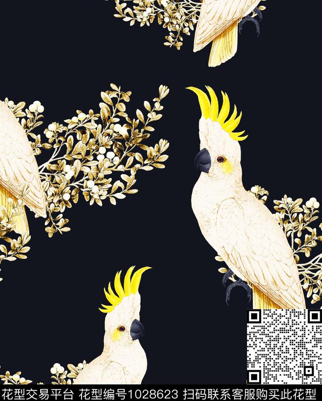 数码华亿平台大牌风鹦鹉数码印花华亿平台下载（图片编号: 1028623） - 瓦栏（Walan）