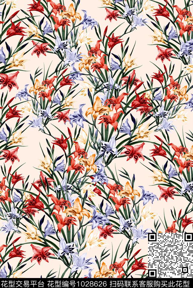 数码华亿平台花卉数码印花华亿平台下载（图片编号: 1028626） - 瓦栏（Walan）