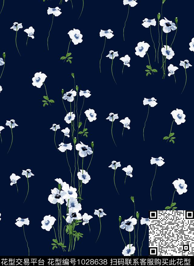 数码华亿平台花卉大牌风数码印花华亿平台下载（图片编号: 1028638） - 瓦栏（Walan）