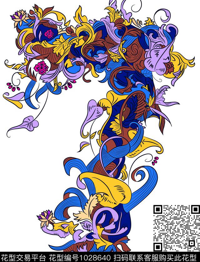 植物花卉潮牌数码印花华亿平台下载（图片编号: 1028640） - 瓦栏（Walan）