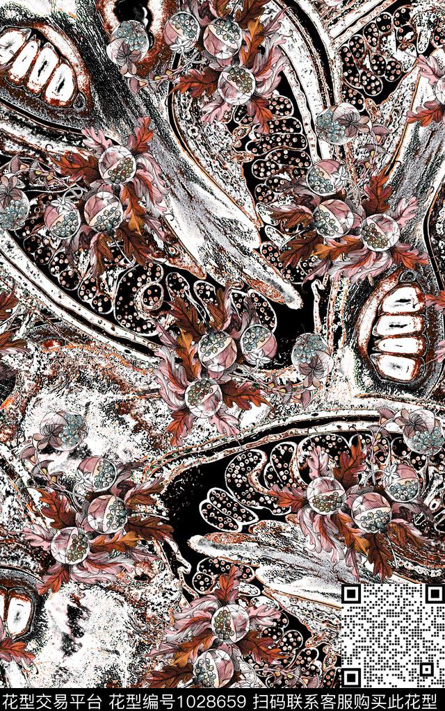 民族风花卉佩斯利数码印花华亿平台下载（图片编号: 1028659） - 瓦栏（Walan）