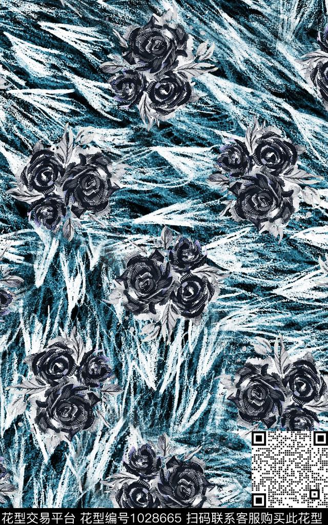 民族风花卉佩斯利数码印花华亿平台下载（图片编号: 1028665） - 瓦栏（Walan）