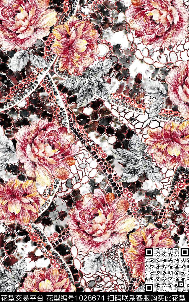 民族风花卉佩斯利数码印花华亿平台下载（图片编号: 1028674） - 瓦栏（Walan）