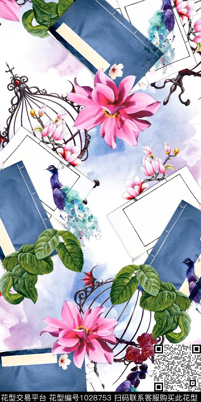 数码华亿平台花卉女装数码印花华亿平台下载（图片编号: 1028753） - 瓦栏（Walan）