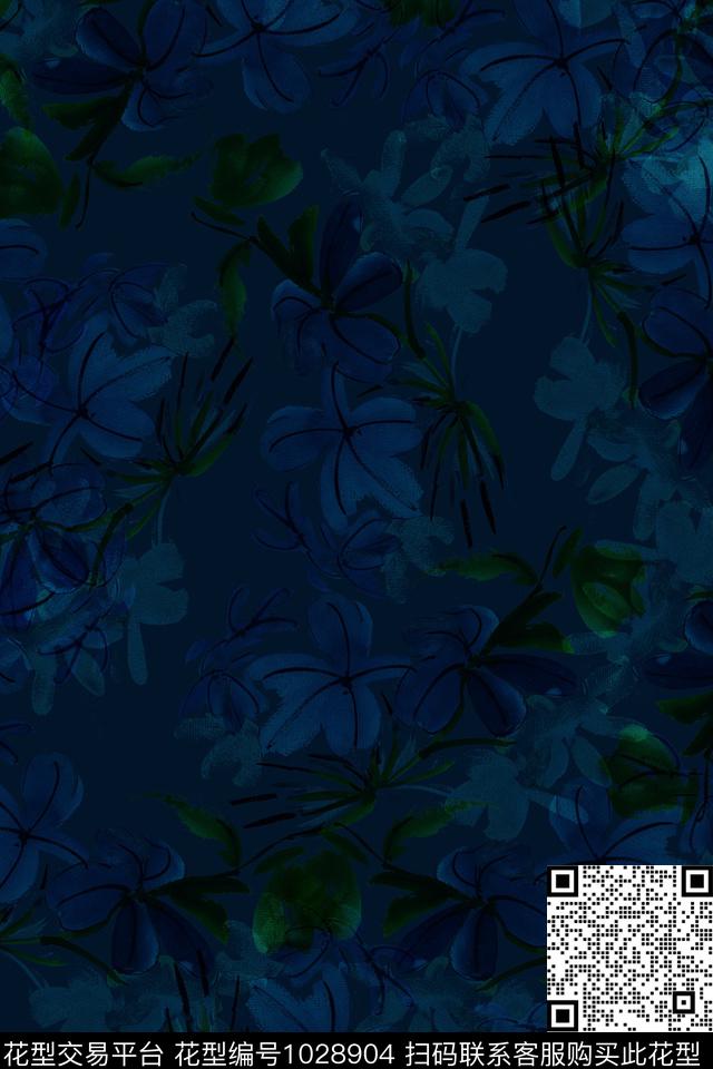 数码华亿平台水彩花卉手绘花卉数码印花华亿平台下载（图片编号: 1028904） - 瓦栏（Walan）