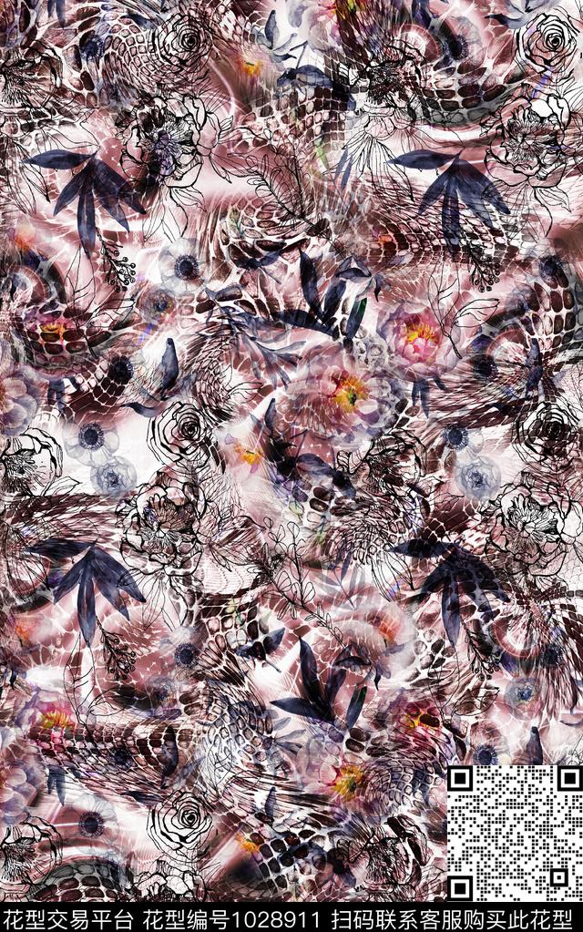 数码华亿平台民族风小碎花数码印花华亿平台下载（图片编号: 1028911） - 瓦栏（Walan）