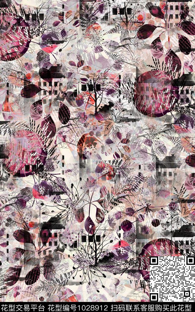 数码华亿平台民族风花卉数码印花华亿平台下载（图片编号: 1028912） - 瓦栏（Walan）