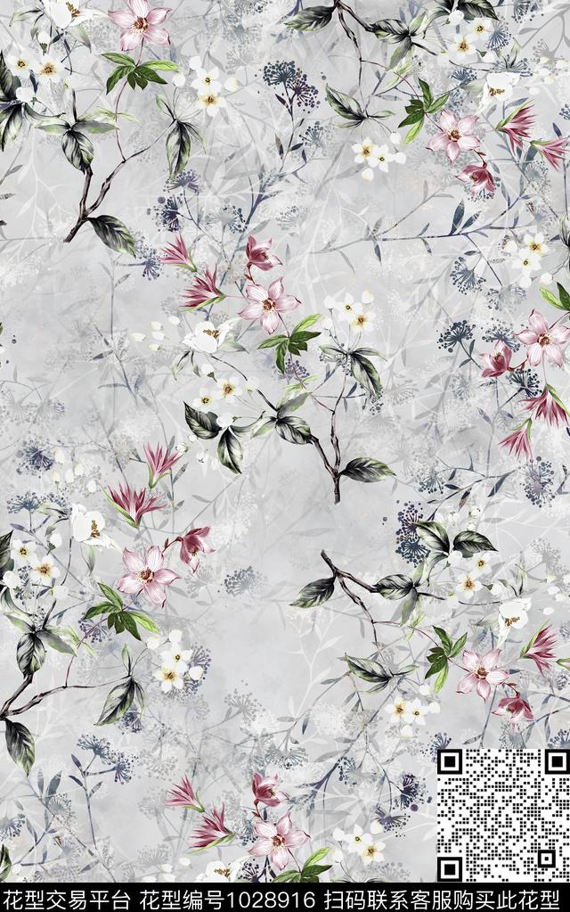 数码华亿平台民族风小碎花数码印花华亿平台下载（图片编号: 1028916） - 瓦栏（Walan）