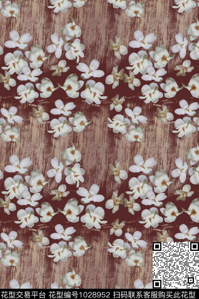 玉兰花中老年玉兰花语数码印花华亿平台下载（图片编号: 1028952） - 瓦栏（Walan）