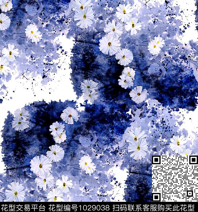数码华亿平台花卉大牌风数码印花华亿平台下载（图片编号: 1029038） - 瓦栏（Walan）