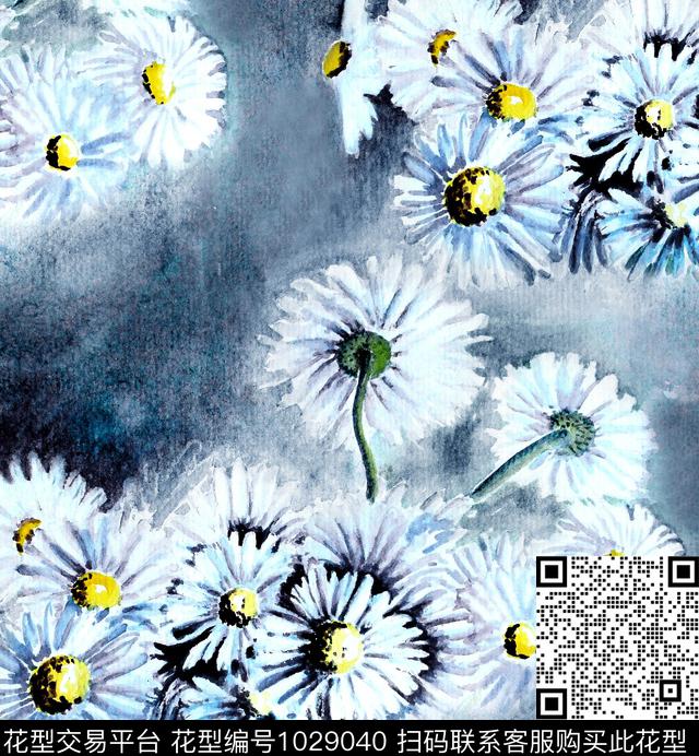 数码华亿平台花卉大牌风数码印花华亿平台下载（图片编号: 1029040） - 瓦栏（Walan）