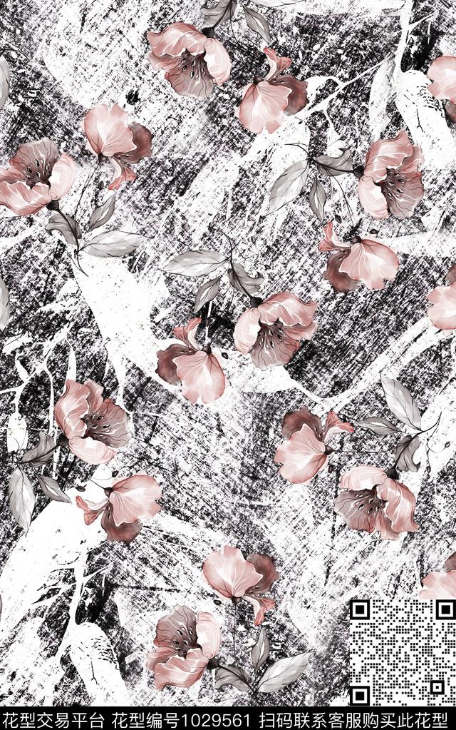 数码华亿平台民族风花卉数码印花华亿平台下载（图片编号: 1029561） - 瓦栏（Walan）