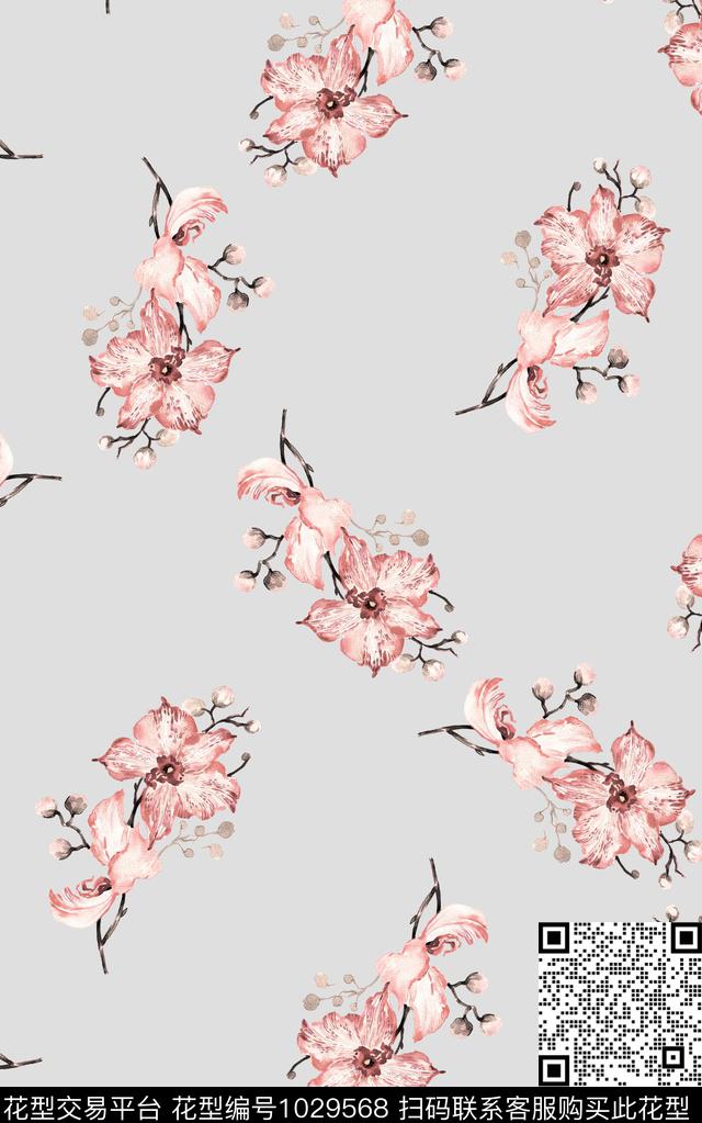 数码华亿平台民族风花卉数码印花华亿平台下载（图片编号: 1029568） - 瓦栏（Walan）