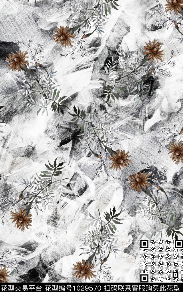数码华亿平台民族风花卉数码印花华亿平台下载（图片编号: 1029570） - 瓦栏（Walan）