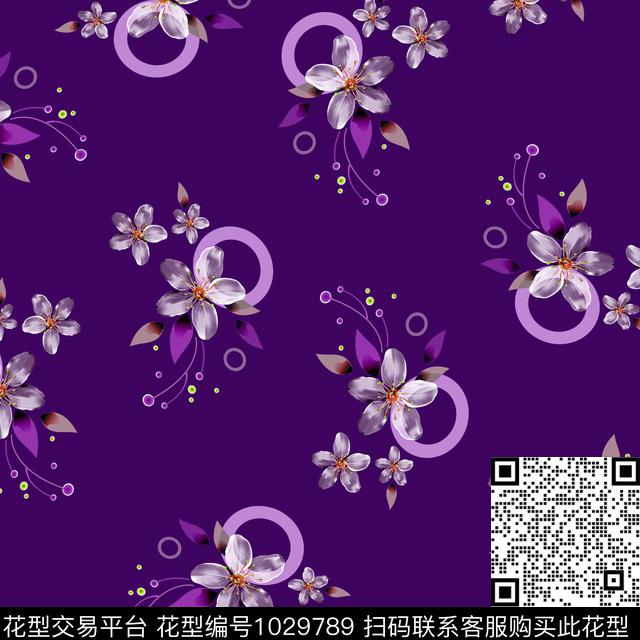 数码华亿平台黑底花卉民族风数码印花华亿平台下载（图片编号: 1029789） - 瓦栏（Walan）