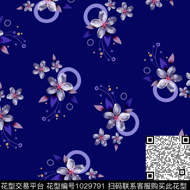 数码华亿平台黑底花卉民族风数码印花华亿平台下载（图片编号: 1029791） - 瓦栏（Walan）