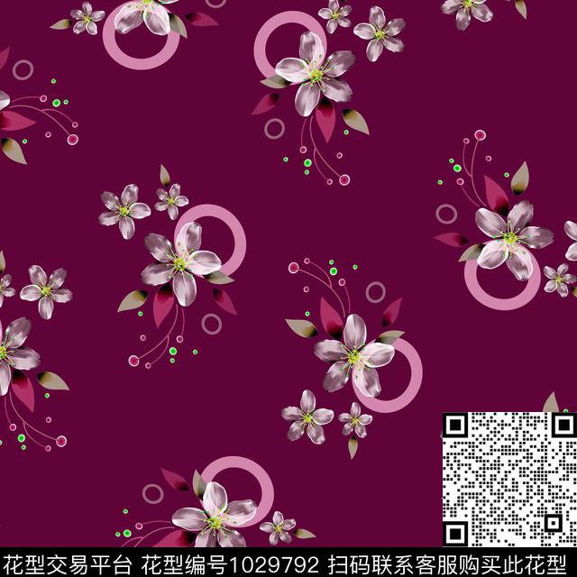 数码华亿平台黑底花卉民族风数码印花华亿平台下载（图片编号: 1029792） - 瓦栏（Walan）