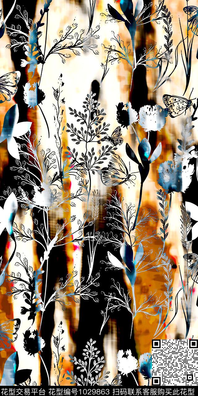 数码华亿平台花卉女装数码印花华亿平台下载（图片编号: 1029863） - 瓦栏（Walan）
