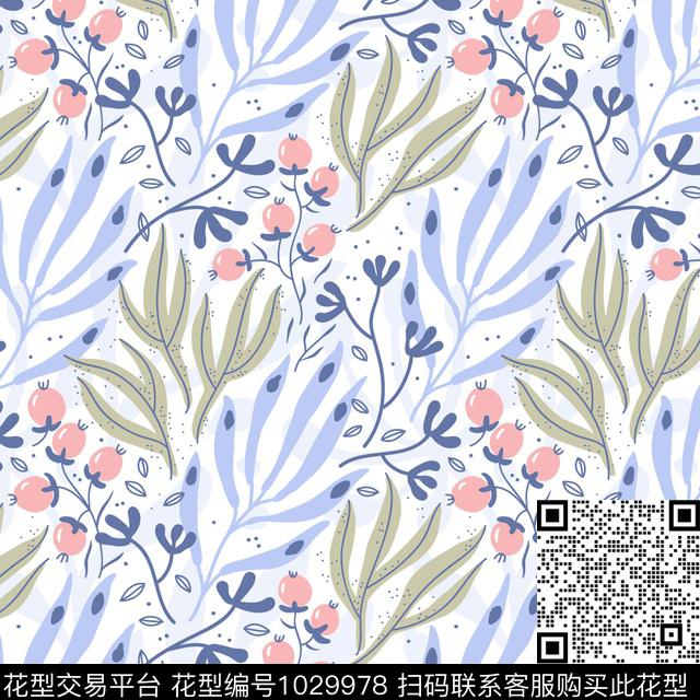 数码华亿平台春夏华亿平台清爽底花卉数码印花华亿平台下载（图片编号: 1029978） - 瓦栏（Walan）