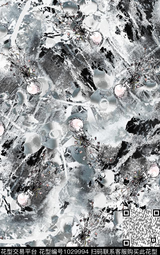 数码华亿平台民族风花卉数码印花华亿平台下载（图片编号: 1029994） - 瓦栏（Walan）