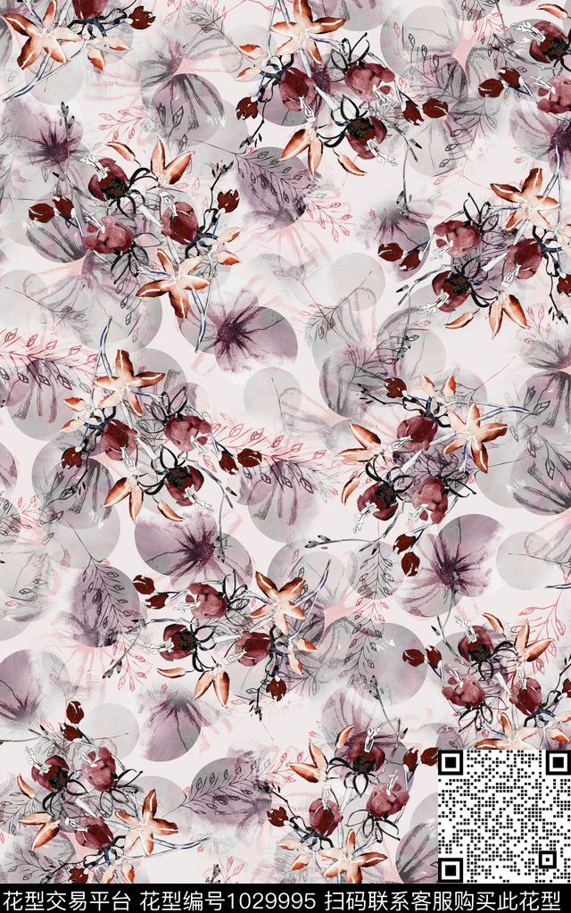 数码华亿平台民族风花卉数码印花华亿平台下载（图片编号: 1029995） - 瓦栏（Walan）